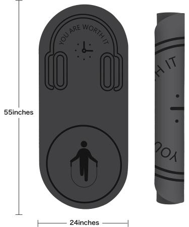 LERYG 8mm Jump Rope Mat - Durable Non-Slip Exercise Mat for Home Gym - 55 x 24 inches, Gray - Buy Online on GoSupps.com