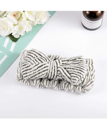 Gangel Bow-Knot Noble Charcoal Fibre Headband - Soft Coral Fleece Hairwrap for Women and Girls - Buy Online on GoSupps.com