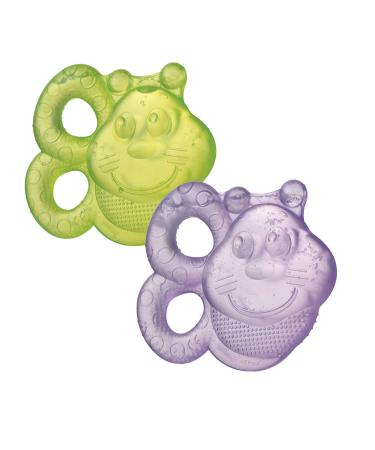 Playgro teething ring bee water-filled pack of 2 from 3 months multi-coloured 40200