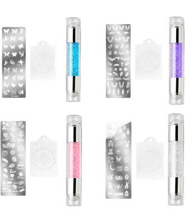 nail printing template Nail Printing Tool Nail Polish Pattern Making Aids Nails Seal Mold Nail Stamp Plate Purple - Buy Online on GoSupps.com