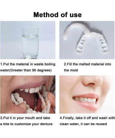 Customizable Instant Veneers for Men and Women - Temporary Fake Teeth for Smile Improvement, Braces and Whitening Substitute | Pack of 2 Pairs - Buy Online on GoSupps.com