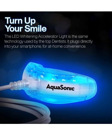 AquaSonic Power Bright Teeth Whitening Kit: Gel Syringes, LED Light, Whitening Pen - Fast & Safe Results - Buy Online on GoSupps.com