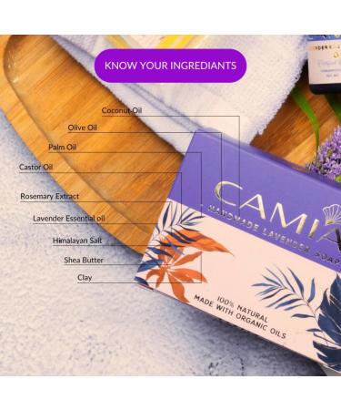 100% Organic Handmade Lavender Soap | Natural Stress Relief & Healthy Skin | Suitable for All Skin Types | Chemical Sulfate & Paraben Free | 4.2 Oz - Buy Online on GoSupps.com