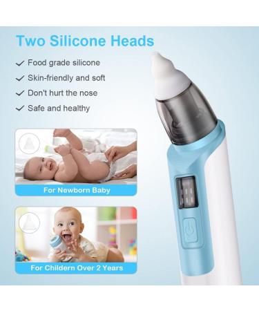 URAQT Baby Nasal Aspirator - Electric Nose Cleaner with 6 Suction Levels, 2 Silicone Tips - Rechargeable Nasal Sucker for Newborns and Toddlers - Buy Online on GoSupps.com