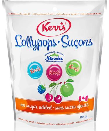 Value Bundle: Kerrs Candy - LOLLIPOPS - No Sugar Added Sweets - Diabetic Snacks - Diabetic Candy - Bonbon Candies - Healthy Snacks for Adults and Kids - Hard Candy - Custom Value Bundle Branded Package of 4 (Lollipops) - Buy Online on GoSupps.com