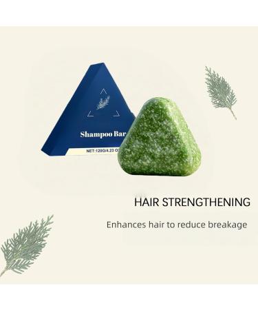 BRVLY Triangle Shampoo Bar herbal hair strengthening soap with volumizing and oil control solid shampoo bar for women and men hair thinning nutrient older women and gray 3 - Buy Online on GoSupps.com