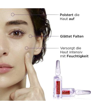 L'Or al Paris LOr al Paris Revitalift Filler hyaluronic acid ampoules highly dosed antiaging filler shots with pure hyaluronic acid for intensive moisture 1 week treatment 7 x 13 ml 1 week treatment 7 x 13 ml - Buy Online on GoSupps.com