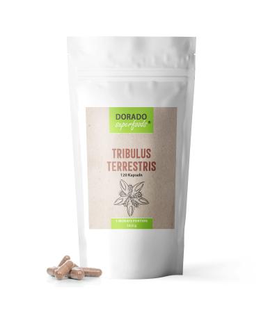 Dorado Superfoods Tribulus Terrestris 10: 1 extract capsules high doses |120 x pieces - 1400 mg daily dose - vegan |90% saponins - encapsulated in Germany