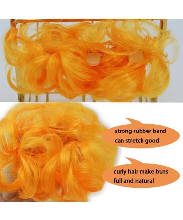 iLUU Fashion Orange Updo Hair Bun Extensions - Elastic Messy Bun Chignon Ponytail, Wavy Buns for Women Party - 2pcs #119 - Buy Online on GoSupps.com