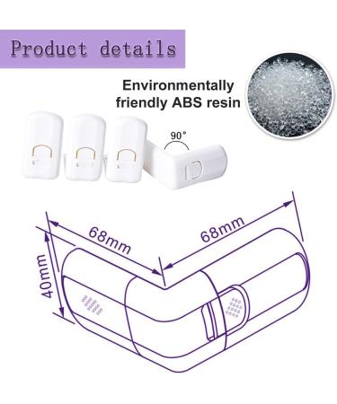 DHinkyoung 4 Pcs Safe Cupboard Locks Child Proof Drawer Locks Baby Proofing Corner Locks Child Safety Latches with Strong Adhesive for Cabinet Cupboard Drawer Refrigerator Oven Trash Toilet - Buy Online on GoSupps.com