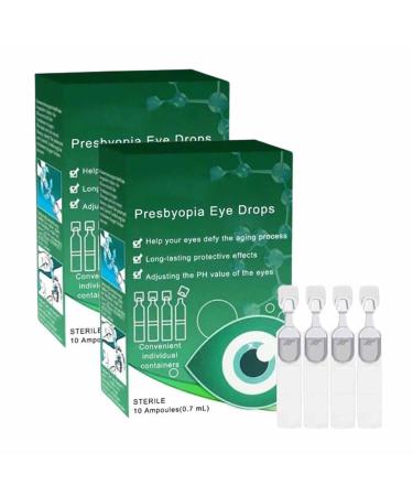 Optivipro Presbyopia Eye Drops Vision Recovery Eye Drops Presbyopia Eye Drops Brightening Eye Drops for Dry Eyes - Relieve Eye Fatigue for Eye Care (20Pcs)