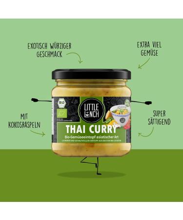 Little Lunch Bio Thai Curry | 100% Organic Vegan Meal | Lactose-Free Gluten-Free No Added Sugar | 6 x 350g - Buy Online on GoSupps.com