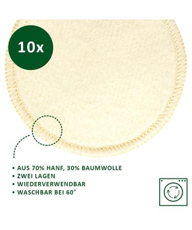 Puremetics Cosmetic Pads (10 Pack) | Reusable Zero Waste Cotton Pads with Laundry Bag | 100% Plastic-Free Eco-Friendly Solution - Buy Online on GoSupps.com