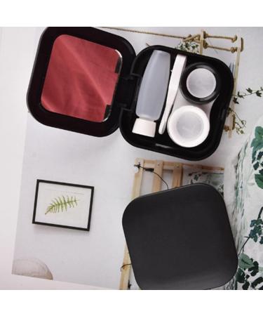 Herchr Portable Contact Lens Container Kit with Mirror - Colorful Mini Storage Box Holder for Travel (Black) - Buy Online on GoSupps.com