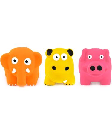 Chiwava 3-Piece Squeak Latex Puppy Toy Set - Interactive Play for Small Dogs | Color Sorted Animal Toys - Buy Online on GoSupps.com