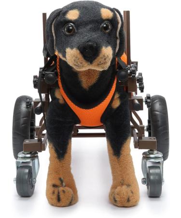 Adjustable 4 Wheel Dog Wheelchair Aluminum Alloy Shock Absorbing Dog Wheelchair Cart Portable Pet Rehabilitation Wheelchair with Handles Rehabilitation Aid for Dogs (CJC08 Cjc08 Coffee - Buy Online on GoSupps.com