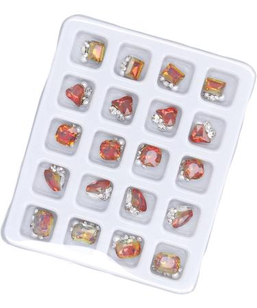 Nail Rhinestones 3D Accessories 20pcs Multiple Shapes Crystal Rhinestones Nail Decoration for Travel (04) - Buy Online on GoSupps.com