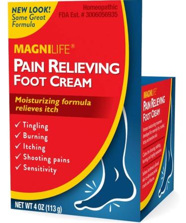 Magnilife Pain Relieving Foot Cream 4oz | Soothes Aches & Discomfort - Buy Online on GoSupps.com