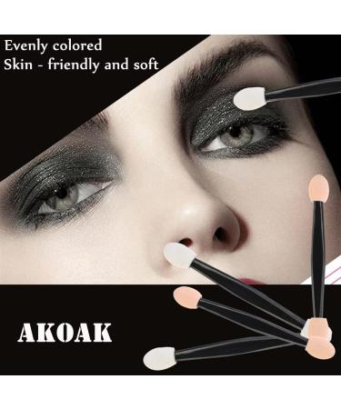 AKOAK 100 Pcs Soft Latex Sponge Eye Shadow Stick - Double-sided Disposable Brushes & Glitter Tools for Perfect Eye Makeup - Buy Online on GoSupps.com