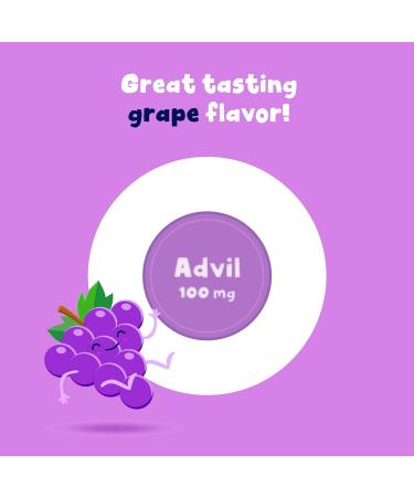 Children's Advil Junior Strength Chewable Pain & Fever Relief, Ages 2-11, Grape - 24 Pack - Buy Online on GoSupps.com