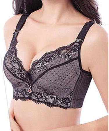 Extra-Elastic Bra Sports Top for Women - Breathable Plus Size Adjustable Bustier (Black 48B) - International Shipping Available - Buy Online on GoSupps.com