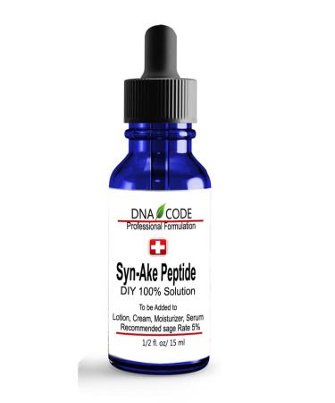 AntiAging DIY Syn-Ake Peptide 100% Solution Booster Reduce/Smooth Wrinkles Express lines Crows feet forehead lines. 0.5 Ounce