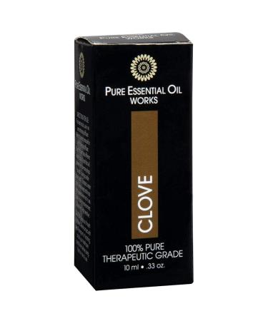 Clove Oil 100% Pure Natural Paraben-Free & Therapeutic Grade With euro-Style Dropper.33 Oz