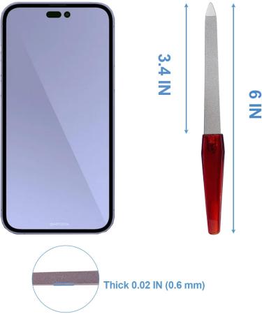 Stainless Steel Metal Nail Files for Natural Nails - 6 Pcs Brown Diamond Filers with Non Slip Handle and Sharp Pointed Tip - Women's Sapphire Grit Fingernail Files - Buy Online on GoSupps.com