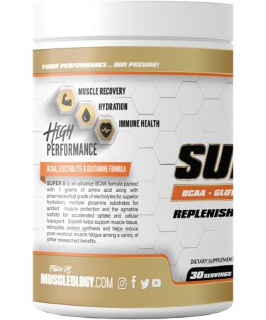 Super 8 BCAA & Electrolyte Blend - Post-Workout Recovery Supplement (30 Servings Maracuya) - High Performance Muscle Building Formula International Shipping Available - Buy Online on GoSupps.com