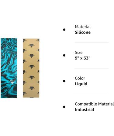 Black Diamond Grip Skateboard Graphic Griptape Sheet 9 x 33 - Pro Quality Liquid Grip Tape - Buy Online on GoSupps.com