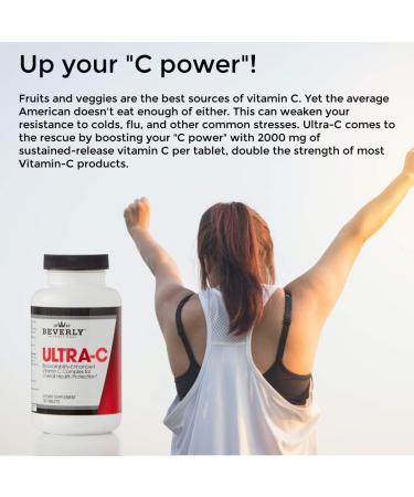 Beverly International Ultra-C 100 Sustained-Release Vitamin C Tabs - 100 Count (Pack of 1) | Immune Health Support | Antioxidant Boost | Exercise Recovery | Pharmaceutical Grade - Buy Online on GoSupps.com