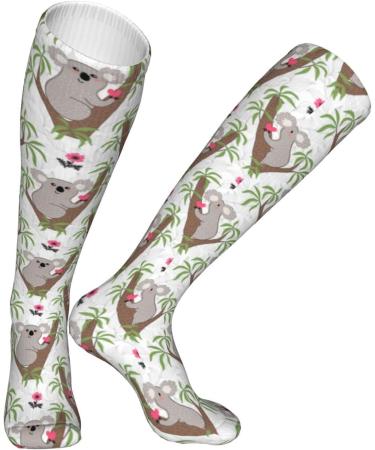 Koala Compression Socks for Women & Men - 15-20 mmHg Circulation Support for Running & Cycling - Eucalyptus Tree Design - Buy Online on GoSupps.com