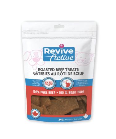 Revive Active Roasted Beef Treats for Dogs 240gr Dog and Puppy Chews - Pure and All Nutritive Low Calorie Training Treats - Large and Small Dogs Flavor Dogs Love. 240 g (Pack of 1)
