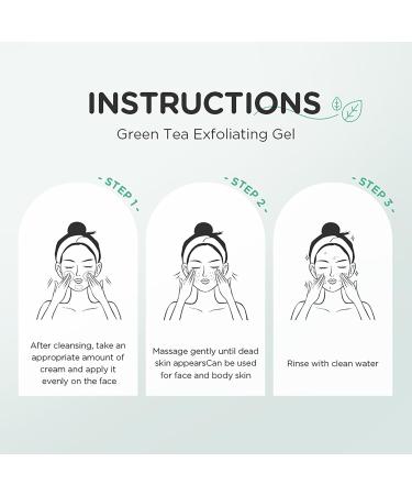 AKARY Green Tea Exfoliating Gel Moisturizer Face Body Scrub Deep Cleansing Moisturizing & Rejuvenating Facial Exfoliator Refined Pore Smooth Refreshing & Oil Control Peeling Gel Face Scrub 1.75oz 1.75 Fl Oz (Pack of 1)  - Buy Online on GoSupps.com