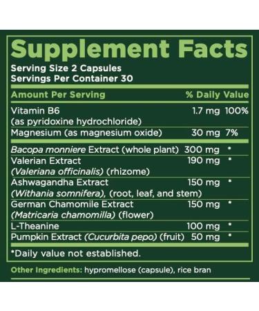 KAPIVA MEN Sleep Support Supplement with Bacopa Valerian Ashwagandha and Other Herbs and Vitamins Supports Healthy Sleep Patterns 30 Day Supply 60 Capsules 60 Count (Pack of 1) - Buy Online on GoSupps.com