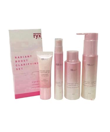 Lydia Grace Luxe Beauty Radiant Boost Clarifying Set for Face Kbeauty Formulation Anti-aging Unscented Fragrance Free Facial Skin Care Sets and Kits