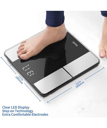 Vitafit Smart Scale: 20+ Years Body Weight & Fat Analyzer, Digital Wireless Bathroom Scale for BMI, Fat, Water, Muscle with App - 400lb Capacity - Black - Buy Online on GoSupps.com