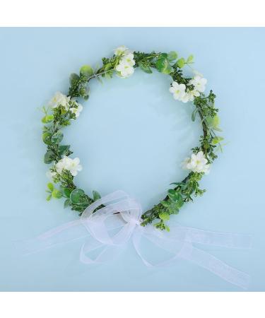 Boho Floral Headband - Wiwpar Green Leaf Garland Bridal Hair Wreath for Women & Girls | Perfect for Weddings Parties & Photos - Buy Online on GoSupps.com