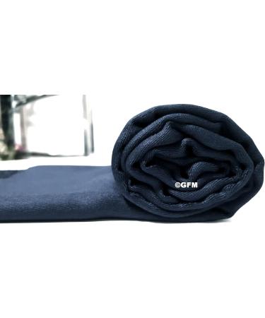 GFM Smooth Shiny Surface Pashmina Style Scarf - L9 Very Dark Navy Blue - Buy Online on GoSupps.com