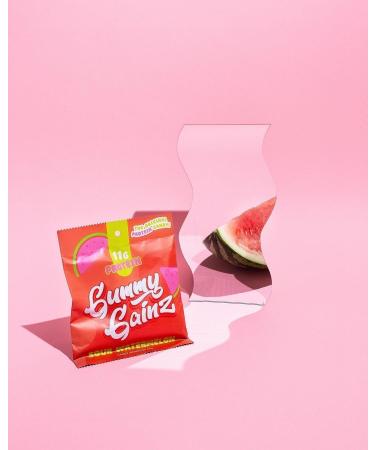 Gummy Gainz Protein Candy Gummies | High Protein Candy | 11g Protein per Serving | Fat Free Naturally Flavoured No Artificial Sweeteners Gluten Free Soy Free | Box of 6 Bags (Sour Watermelon) Sour Watermelon Box of 6 - Buy Online on GoSupps.com