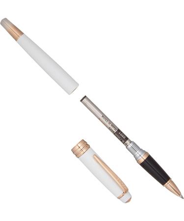 Cross Bailey Pearlescent White Lacquer Rolling Ball Pen - Elegant Rose Gold Appointments | International Shipping Available - Buy Online on GoSupps.com
