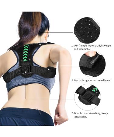 Adjustable Posture Corrector for Men & Women | Upper Back Brace for Pain Relief | XL Gray-Orange - Buy Online on GoSupps.com