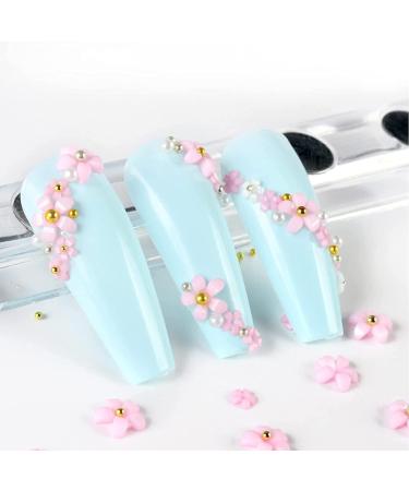6 Bags Flower Nail Art Charms with Gold & Silver Beads - 1000Pcs 3D Five-Petal Flower Ornaments for DIY Nail Design - Nail Art Supplies - Buy Online on GoSupps.com