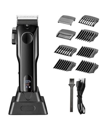 Pro Hair Clipper USB Charging Base Digital Display Hair Trimmer Adjustable Powder Metallurgy Tool Head Hair Clipper