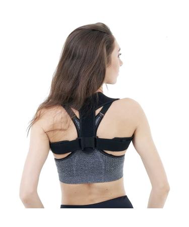 Posture Corrector for Women and Men,Adjustable Upper Back Brace, Breathable Back Support straightener, Providing Pain Relief from Lumbar, Neck, Shoulder, and Clavicle, Back Large
