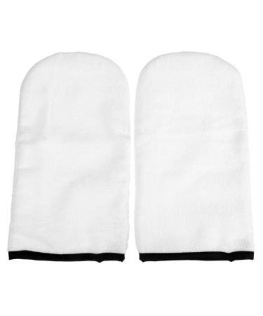 FRCOLOR 1 Pair Paraffin Wax Gloves Nail Art Mitts Moisturizing Manicure Heated Hand Gloves Nail Tools for SPA Treatment Hand Heat Therapy Black