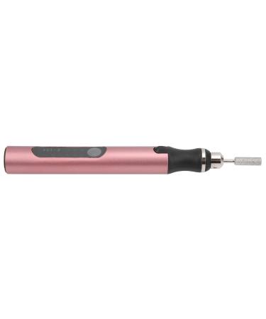 Electric Nail Drill Easy to Use Convenient and Practical Rose Gold Aluminum Alloy Nail Drill Bit Set for Glass for Plastic