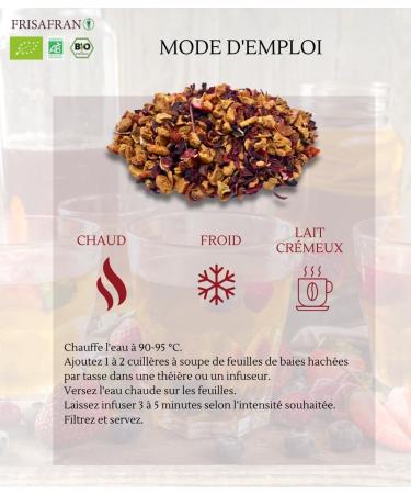  FRISAFRAN FRISAFRAN | Loose Leaf Organic Forest Berry Infusion 200g | Relaxing and Vitamin-Rich | Red Infusion - Buy Online on GoSupps.com