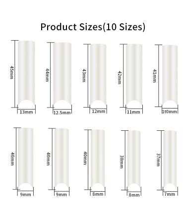 200 Pcs Extra Long C Curve Acrylic Nail Tips - Natural Color Press On Tips for Nail Salons and DIY at Home - Buy Online on GoSupps.com