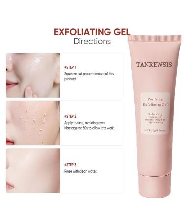 Exfoliating Gel Purifying Exfoliating Gel for Dark Spot Dark Spots Remover Facial Exfoliator Cleanser Deep Cleansing Facial Cleanser Scrub for All Skin Types (2pcs) - Buy Online on GoSupps.com